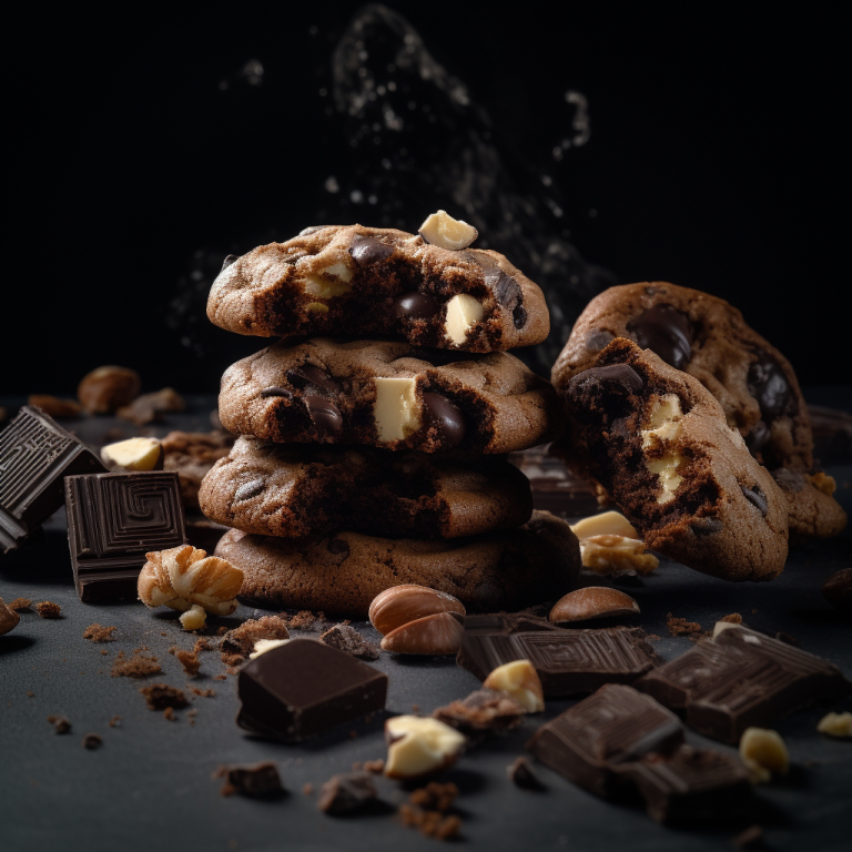 Cookies aux deux chocolats sans gluten – 480 kcal/100g