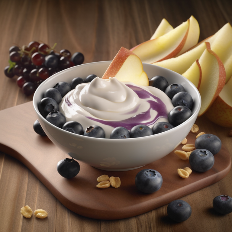 Dip aux myrtilles et aux poires – 53 kcal/100g